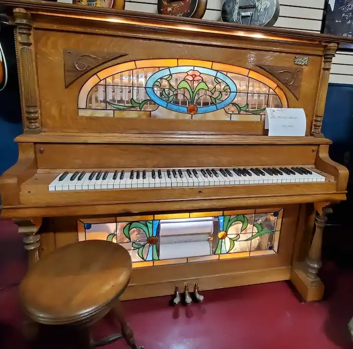 1911 Lakeside Upright Piano with Retrofitted Roll Player System