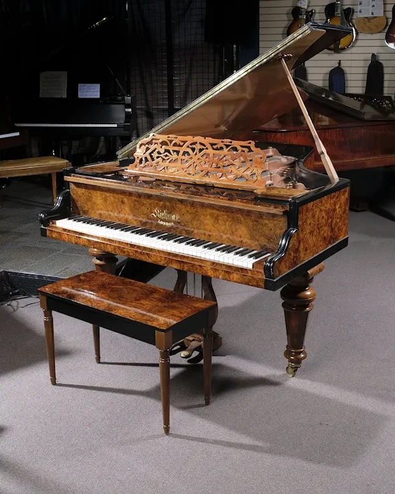 Kirkman circa 1842 grand piano and matching bench