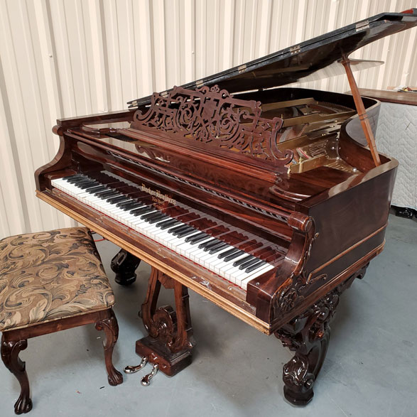 The Aspen 1908 tiger oak piano